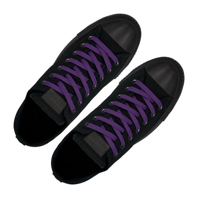 Polyester Shoelace Flat - Purple Length 120cm Width 1cm