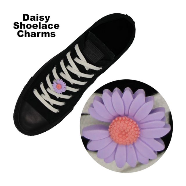 Purple Daisy Shoelace Charm