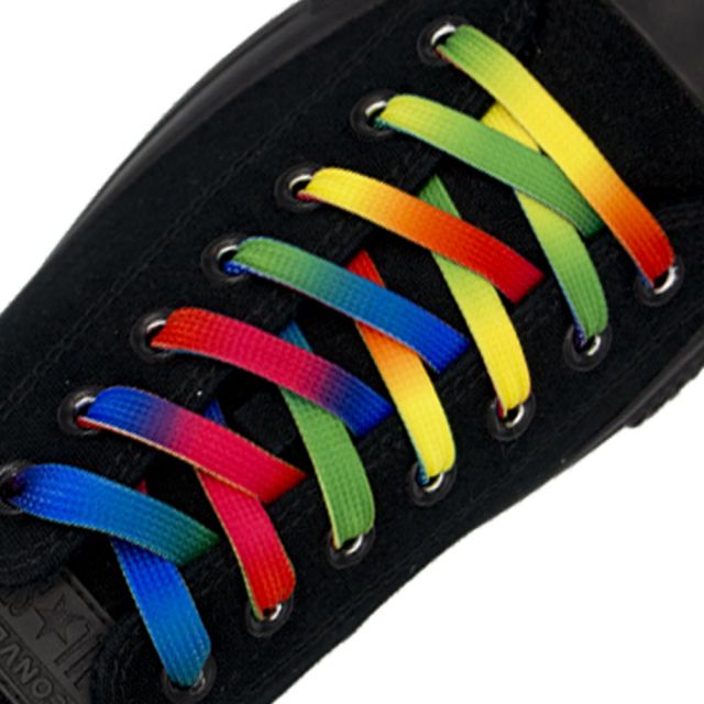 Rainbow Shoelace - Flat Length 140cm Width 1cm