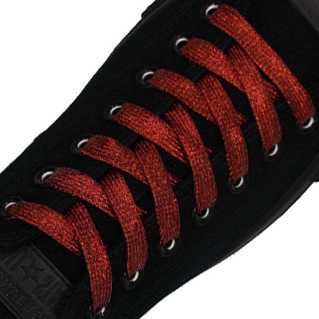 Glitter Shoelace - Red 50cm Length 10mm Width