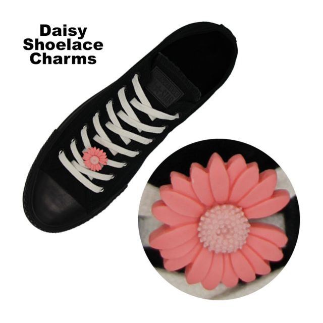 Red Daisy Shoelace Charm