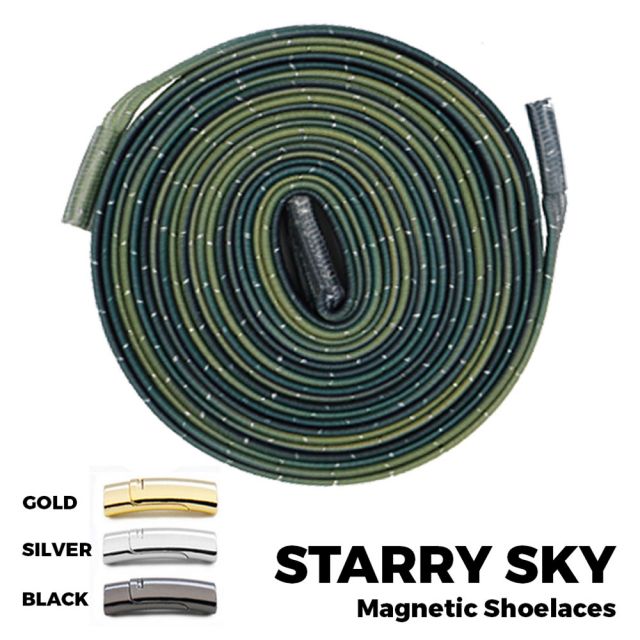 Starry Sky Magnetic Shoelace Lock Flat Elastic No Tie Laces