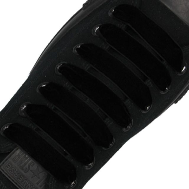 Velvet Ribbon Shoelaces - Black L: 80cm W: 1.5cm