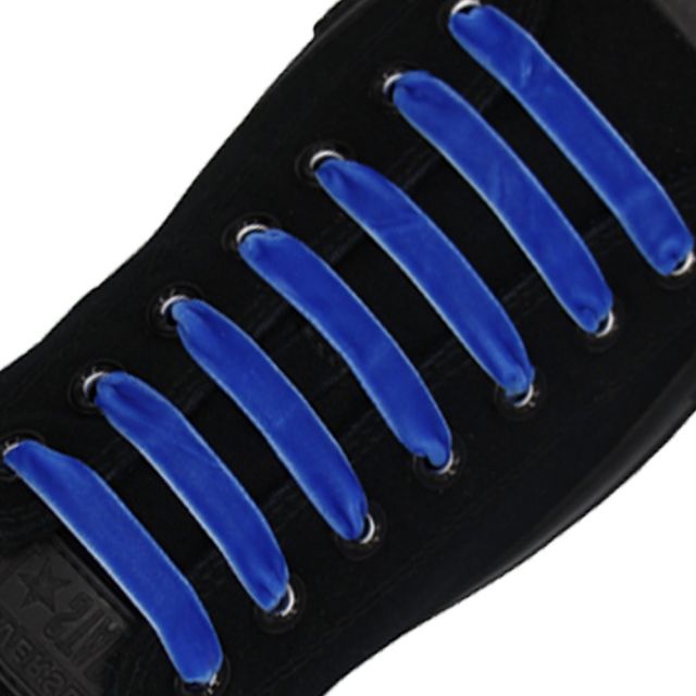 Velvet Ribbon Shoelaces - Blue L: 80cm W: 1cm oFashion