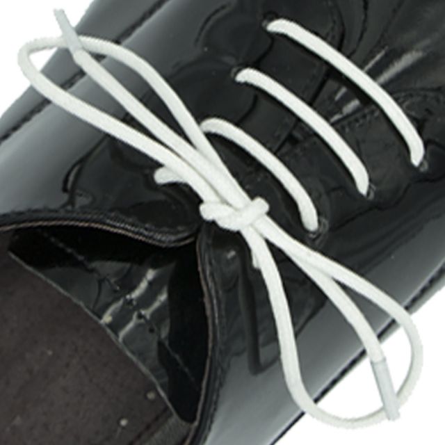 Waxed Cotton Dress Shoelaces - White 60cm Round