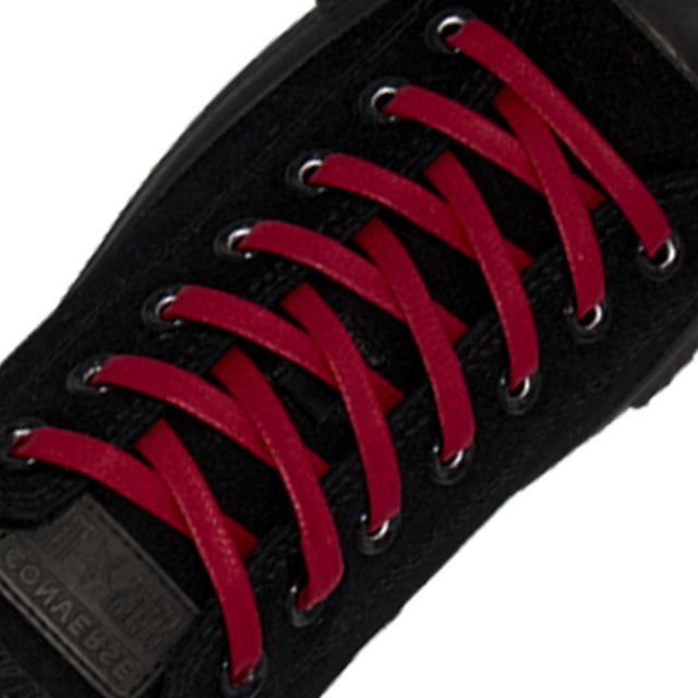 7mm Red Wax Shoelaces Flat - 120cm
