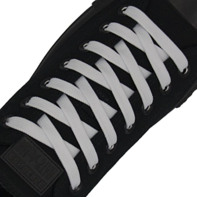 Sports Shoelace Flat - White Length 80cm Width 1cm