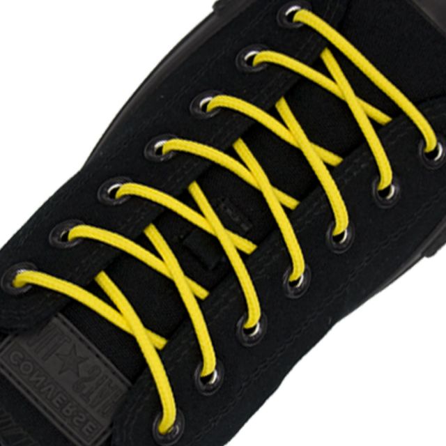 Polyester Shoelace Round - Yellow Length 80cm Diameter 4mm