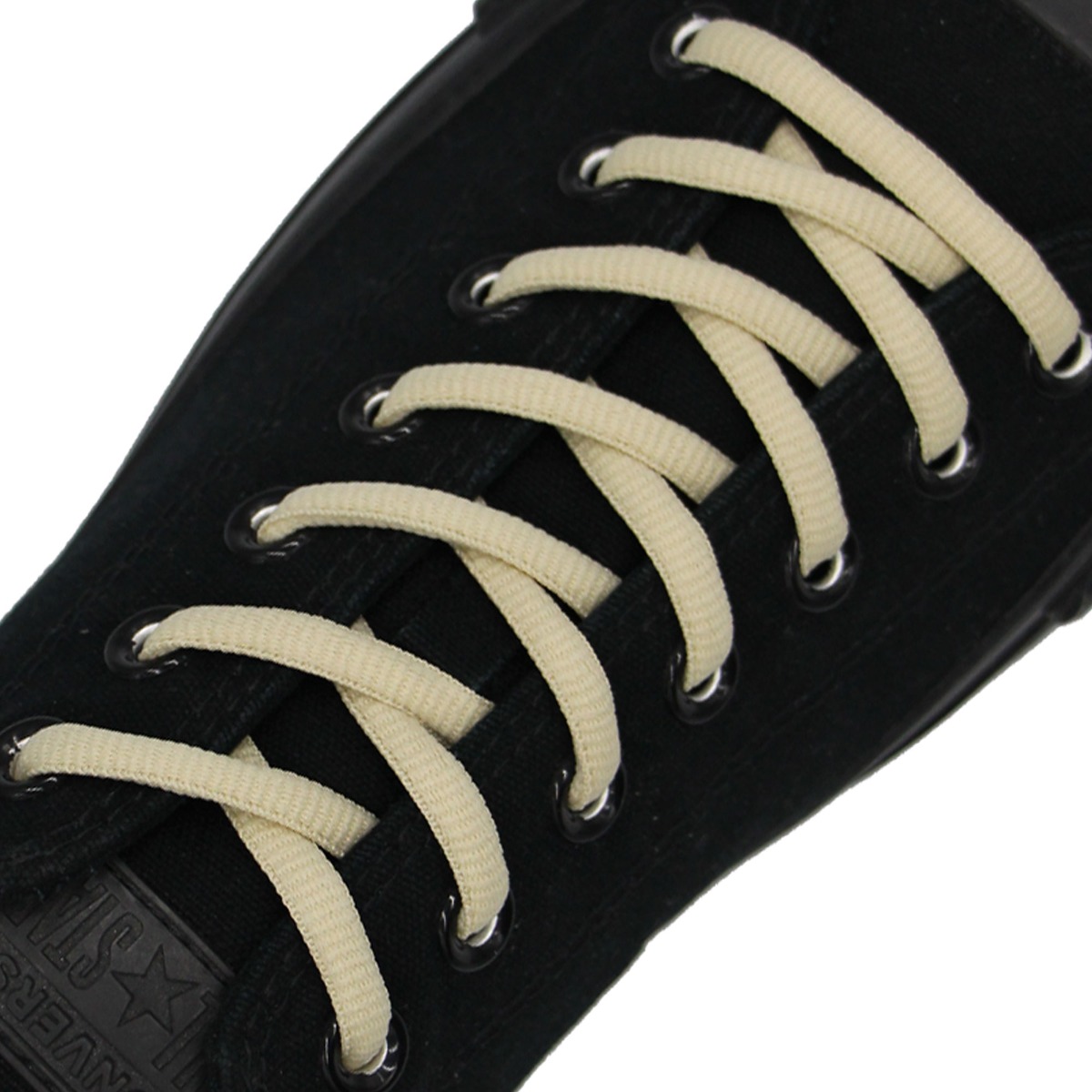 Dark Cream Oval Shoelace
