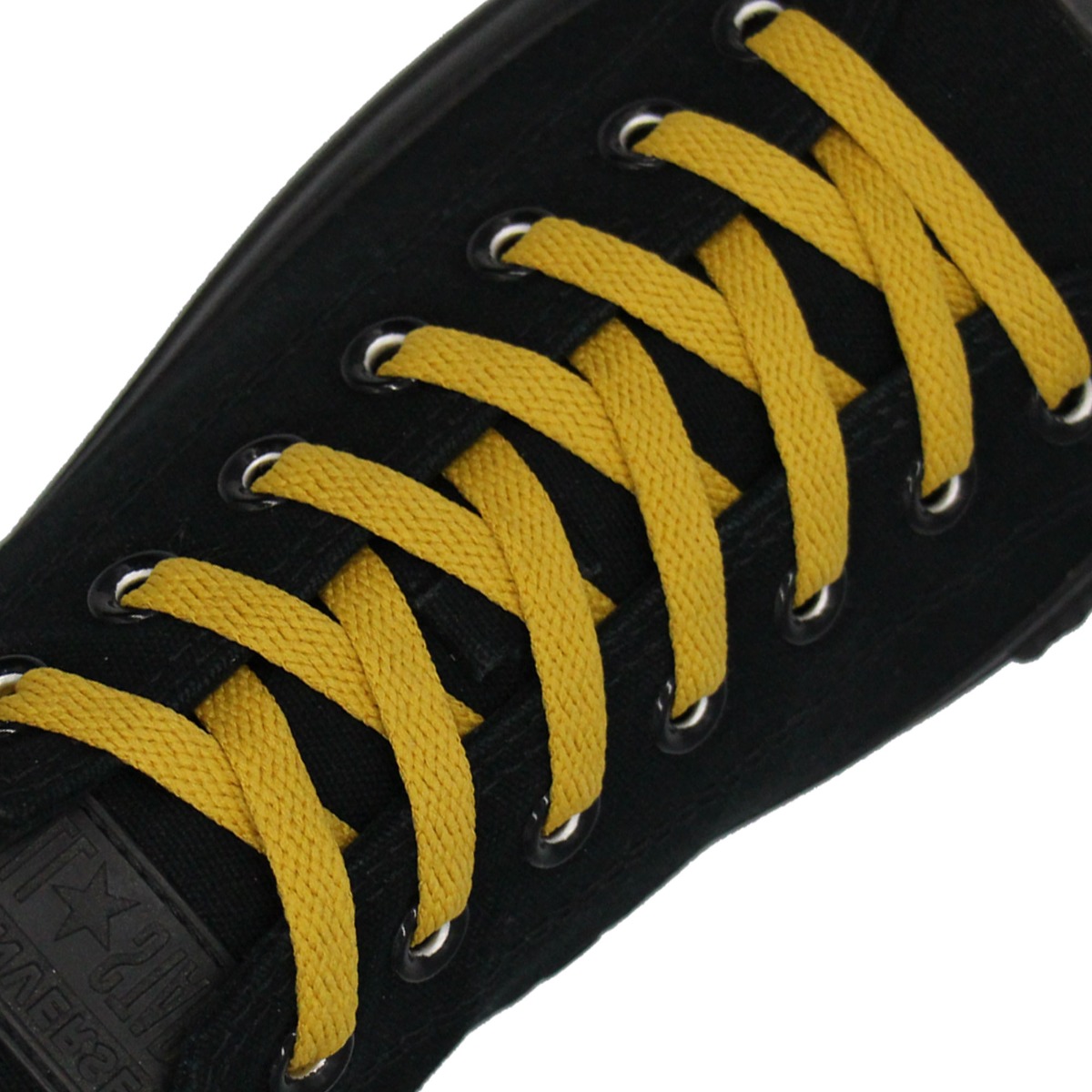 Mustard Brown Shoelace - Flat 8mm